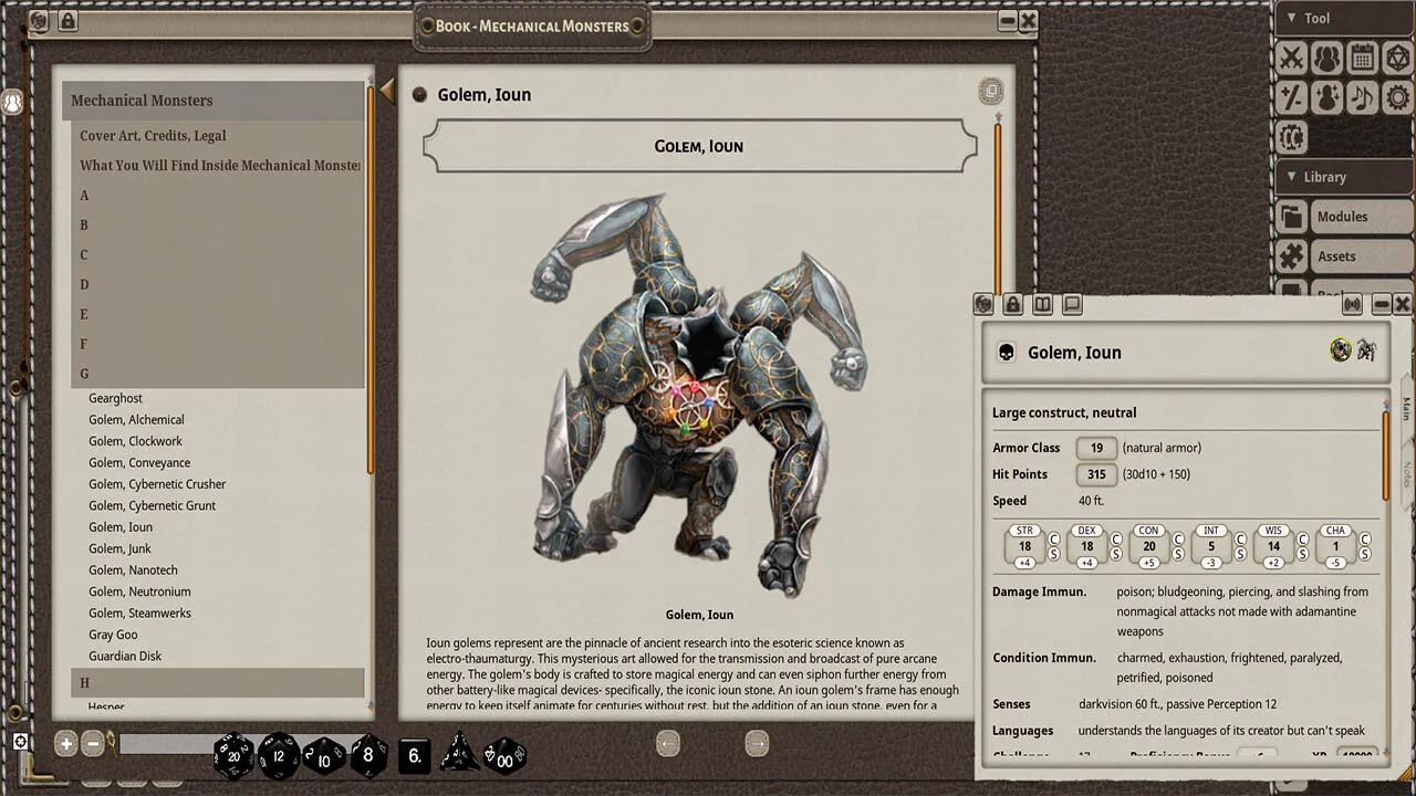 Fantasy Grounds - Mechanical Monsters Screenshot 0