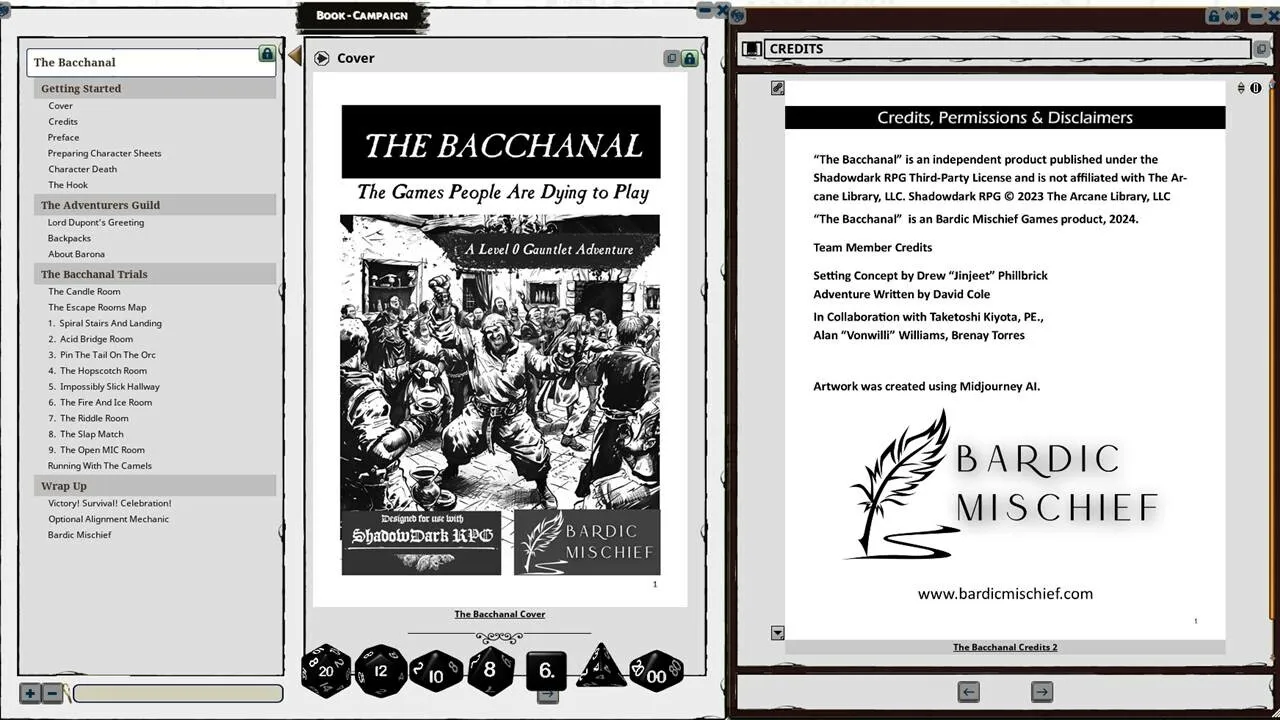 Fantasy Grounds - Shadowdark - The Bacchanal Screenshot 0