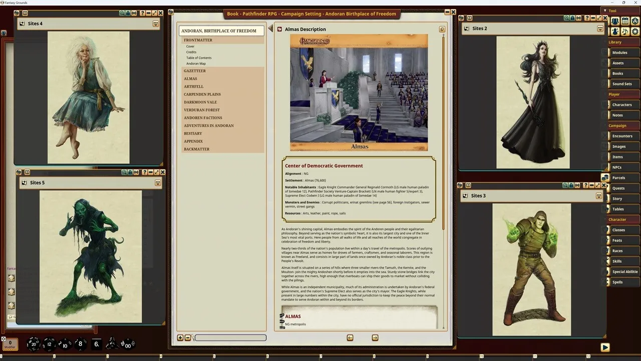 Fantasy Grounds - Pathfinder RPG - Campaign Setting: Andoran, Birthplace of Freedom Screenshot 0