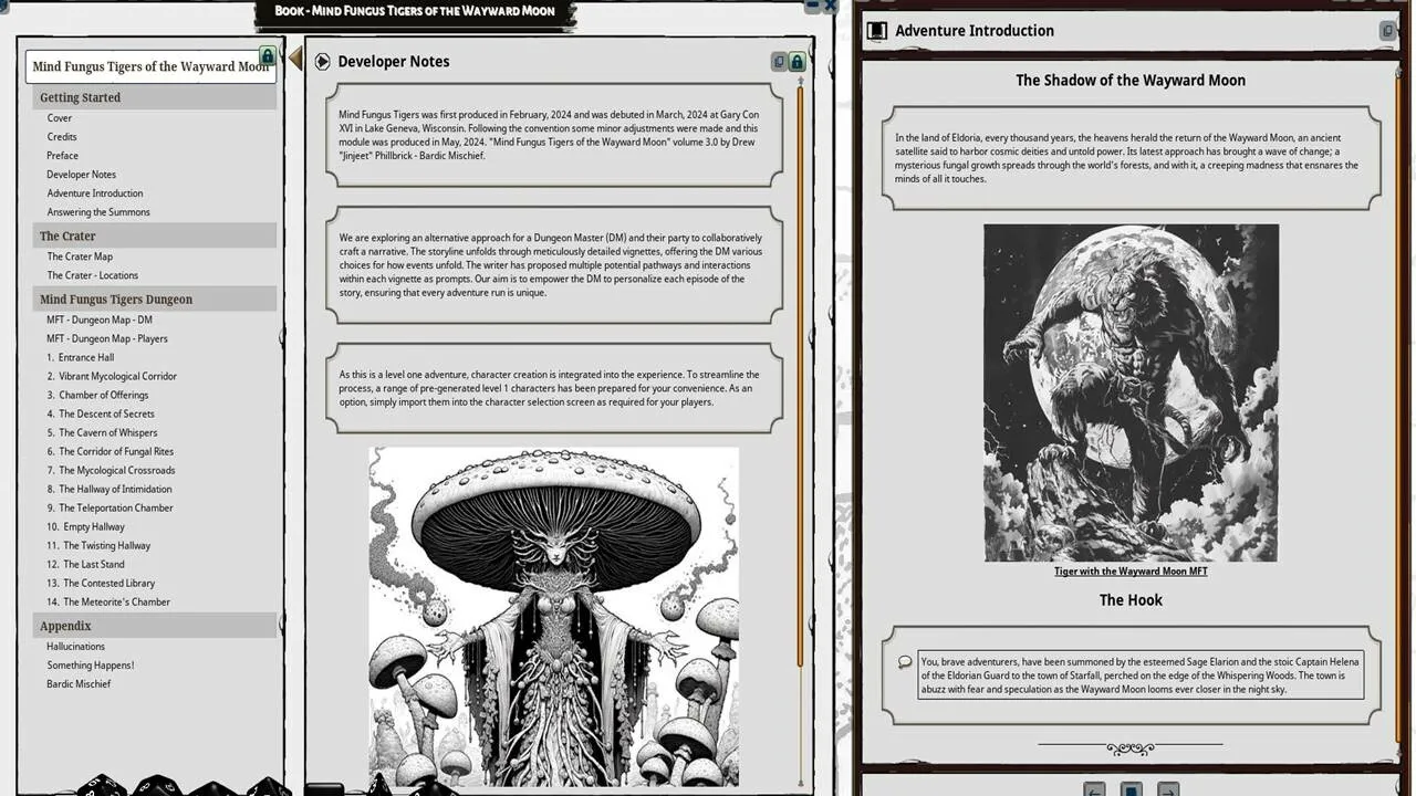 Fantasy Grounds - Mind Fungus Tigers of the Wayward Moon Screenshot 2