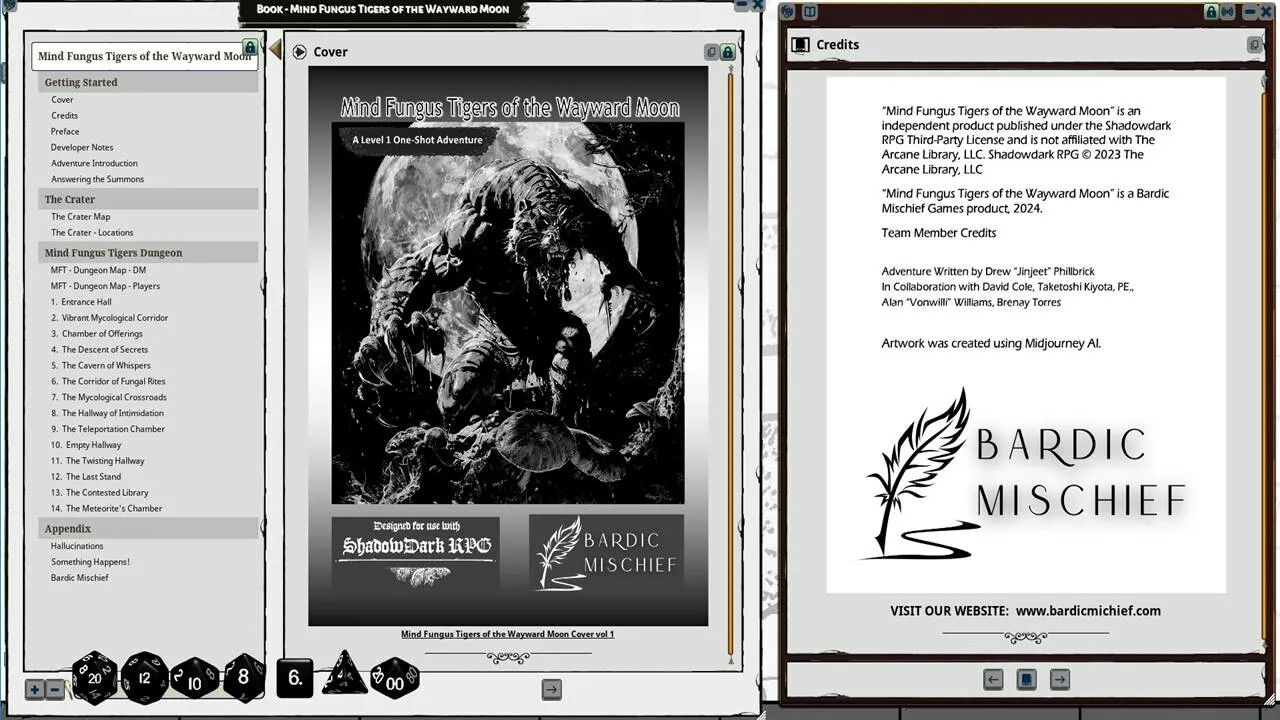 Fantasy Grounds - Mind Fungus Tigers of the Wayward Moon Screenshot 1