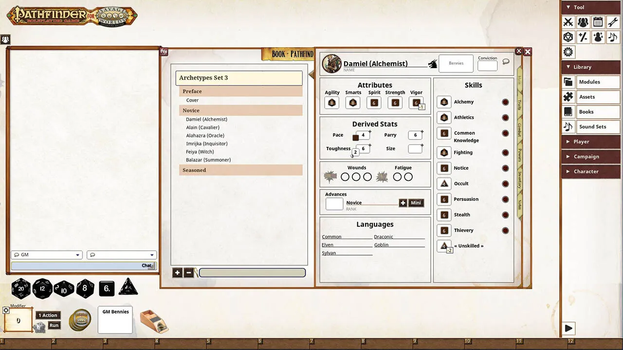 Fantasy Grounds - Pathfinder(R) for Savage Worlds: Archetype Set 3 Screenshot 4