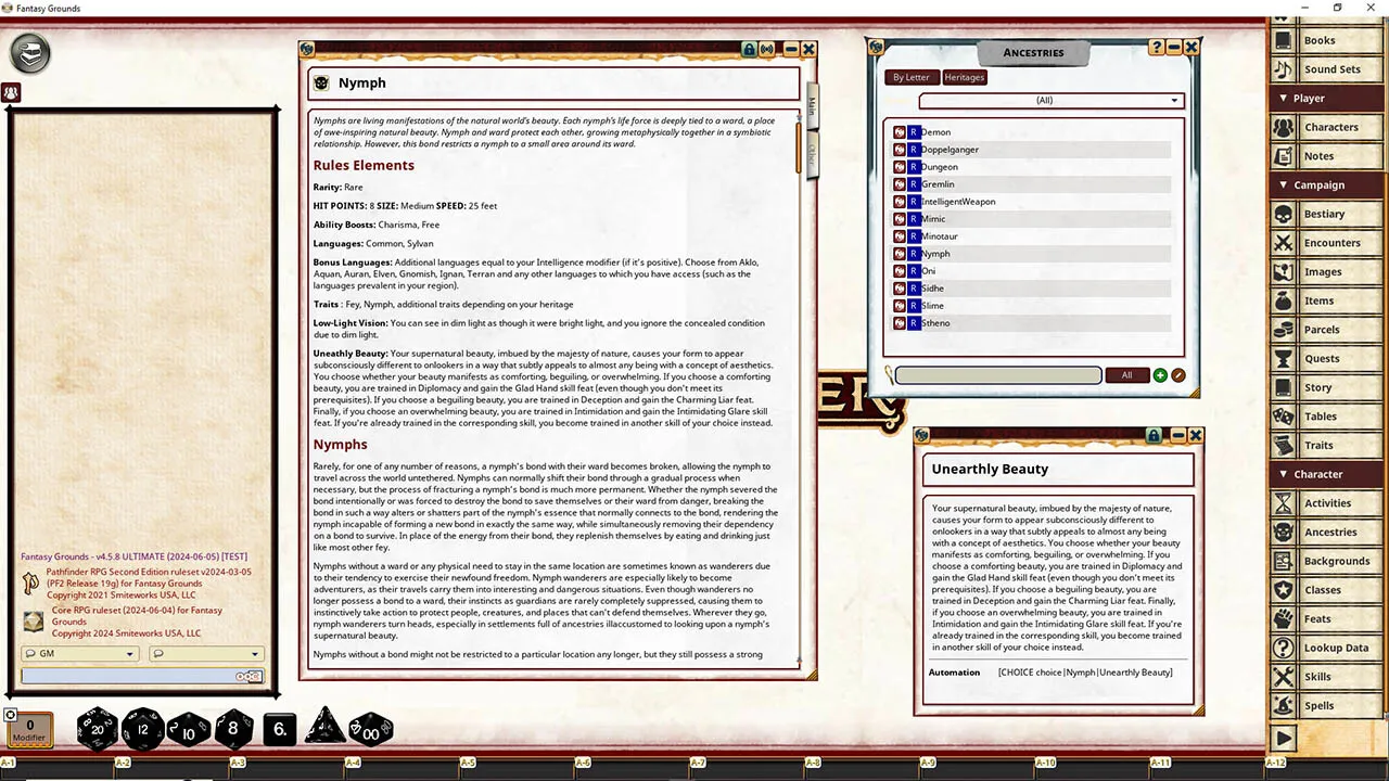 Fantasy Grounds - Battlezoo Ancestries: Classic Creatures Screenshot 2