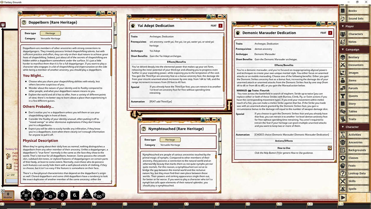 Fantasy Grounds - Battlezoo Ancestries: Classic Creatures Screenshot 3