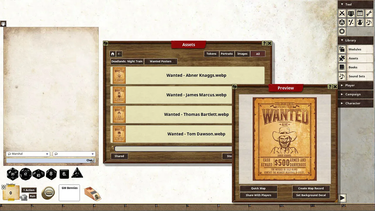 Fantasy Grounds - Deadlands Night Train 25th Anniversary Screenshot 1