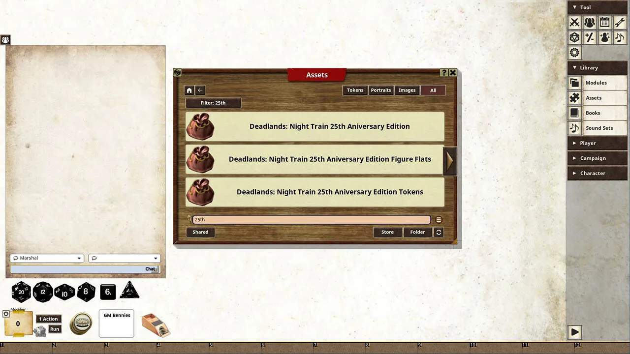 Fantasy Grounds - Deadlands Night Train 25th Anniversary Screenshot 2