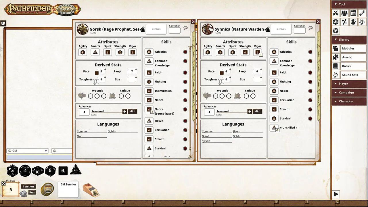 Fantasy Grounds - Pathfinder(R) for Savage Worlds: Archetype Set 4 Screenshot 1