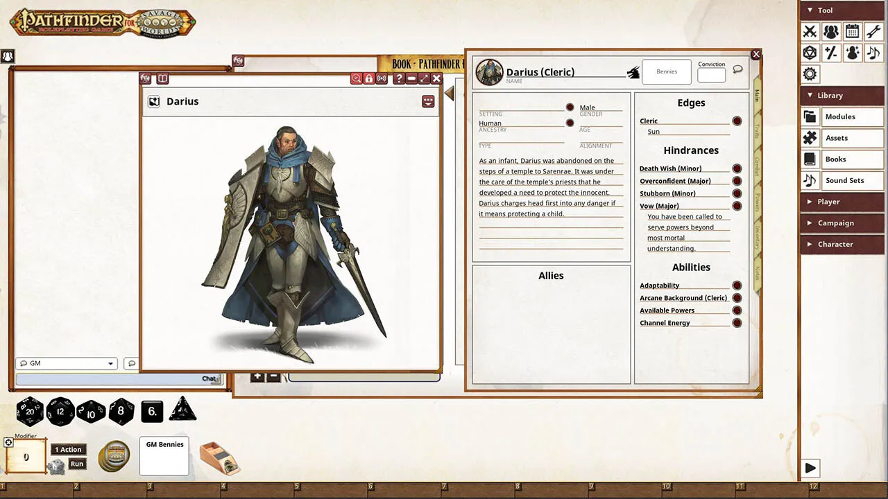 Fantasy Grounds - Pathfinder(R) for Savage Worlds: Archetype Set 4 Screenshot 4