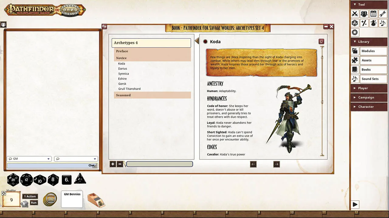 Fantasy Grounds - Pathfinder(R) for Savage Worlds: Archetype Set 4 Screenshot 2