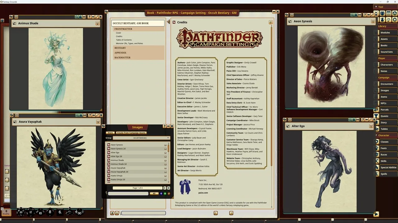 Fantasy Grounds - Pathfinder RPG - Campaign Setting: Occult Bestiary Screenshot 1