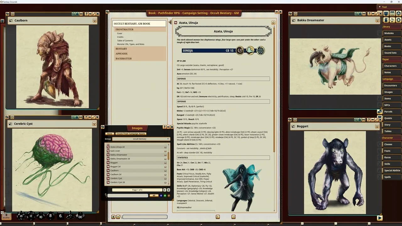 Fantasy Grounds - Pathfinder RPG - Campaign Setting: Occult Bestiary Screenshot 4