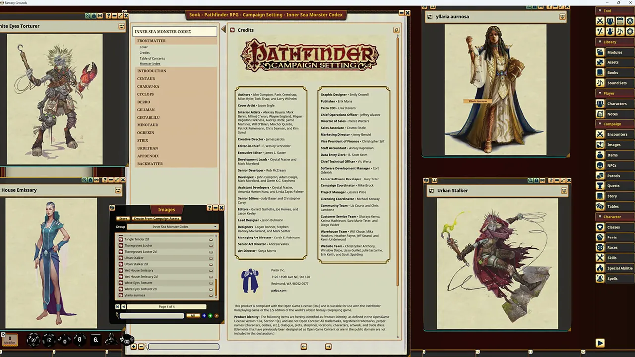 Fantasy Grounds - Pathfinder RPG - Campaign Setting: Inner Sea Monster Codex Screenshot 1
