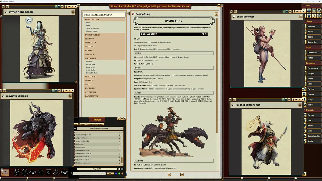 Fantasy Grounds - Pathfinder RPG - Campaign Setting: Inner Sea Monster Codex Screenshot 4