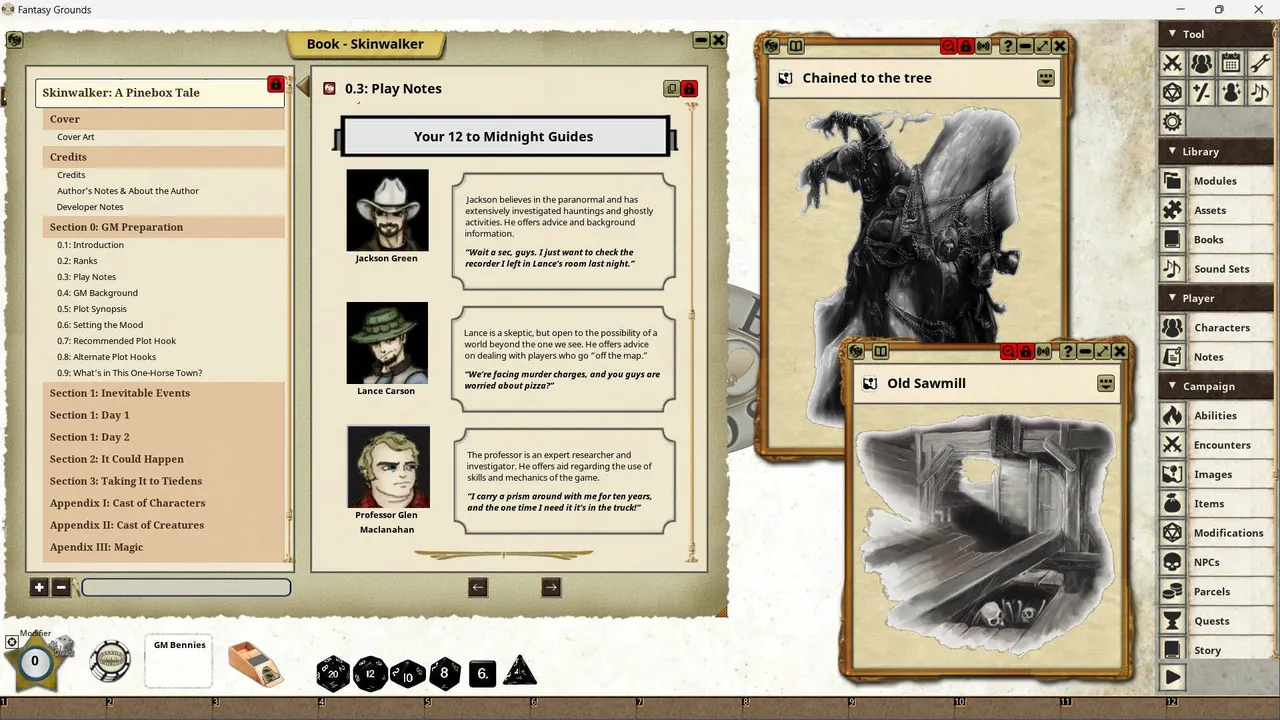 Fantasy Grounds - Skinwalker Screenshot 0