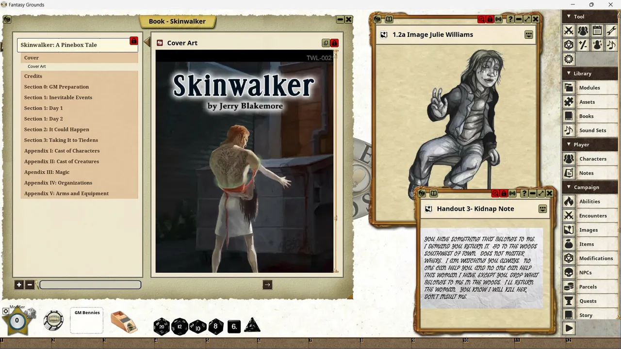 Fantasy Grounds - Skinwalker Screenshot 7