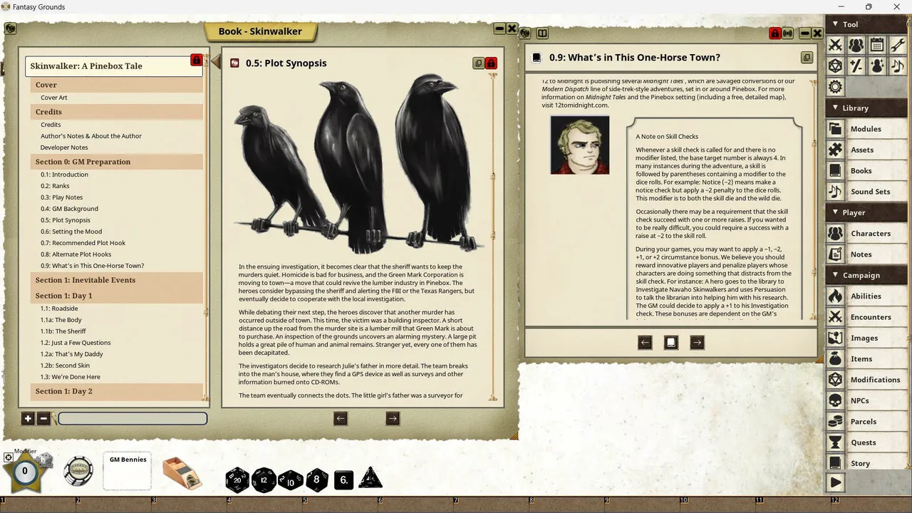 Fantasy Grounds - Skinwalker Screenshot 3