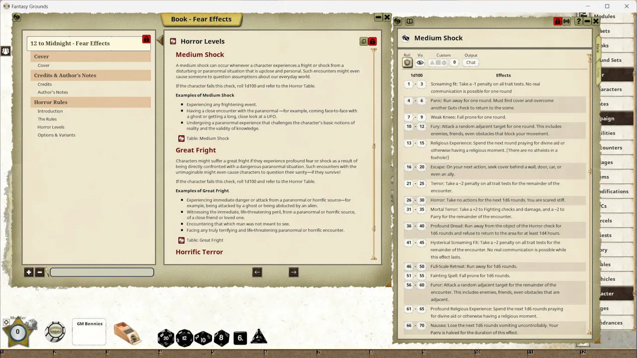 Fantasy Grounds - Fear Effects Screenshot 6