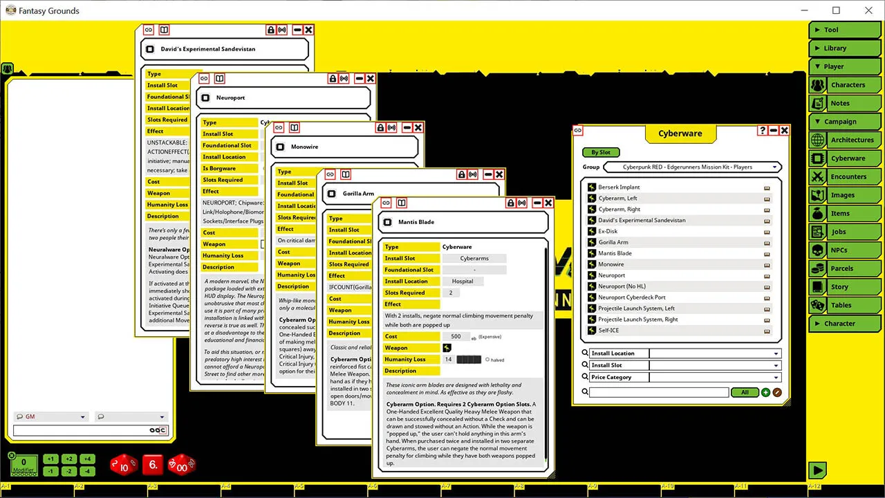 Fantasy Grounds - Cyberpunk RED - Cyberpunk: Edgerunners Mission Kit Screenshot 4