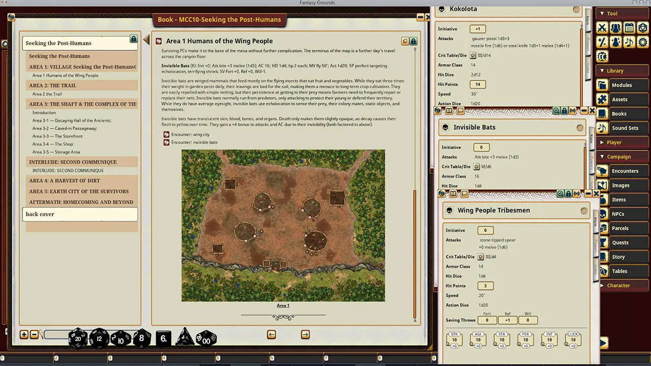 Fantasy Grounds - Mutant Crawl Classics #10: Seeking the Post-Humans Screenshot 3