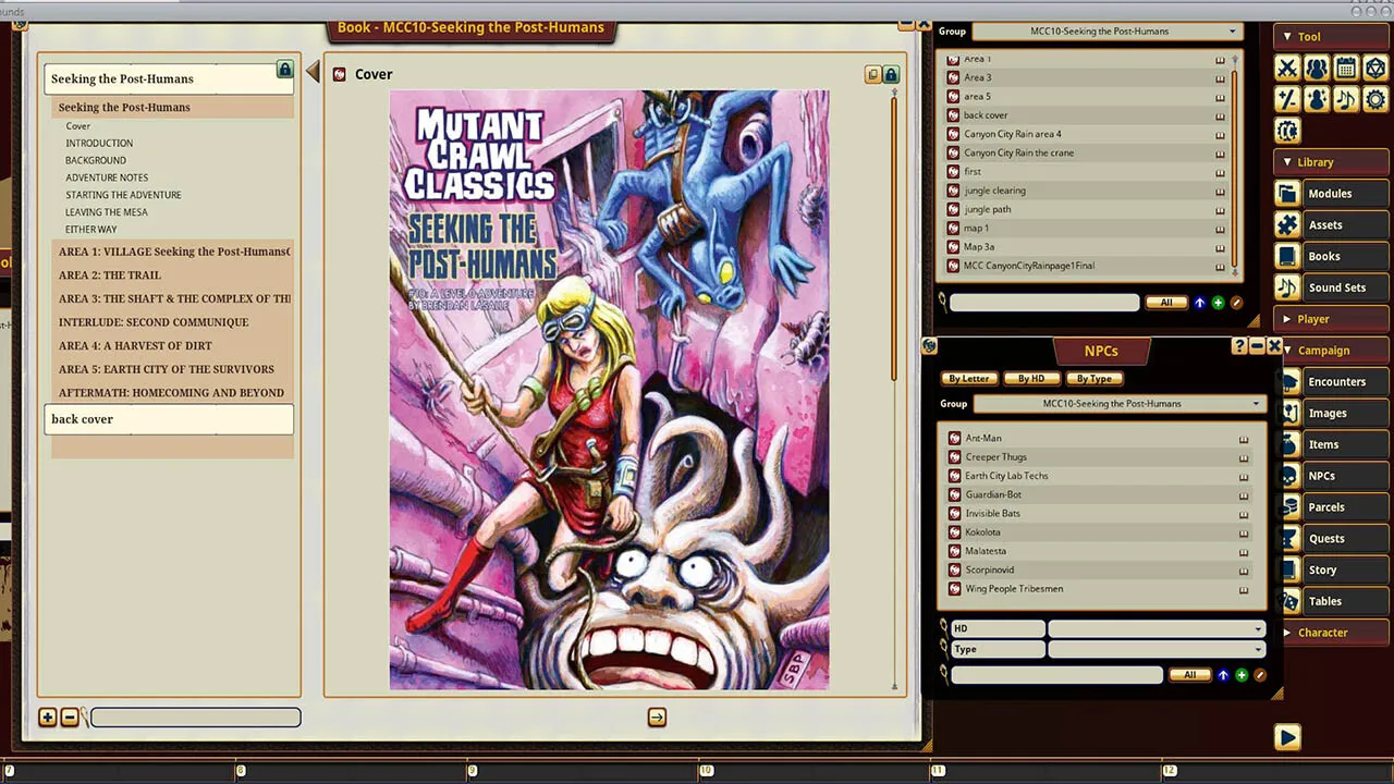 Fantasy Grounds - Mutant Crawl Classics #10: Seeking the Post-Humans Screenshot 1
