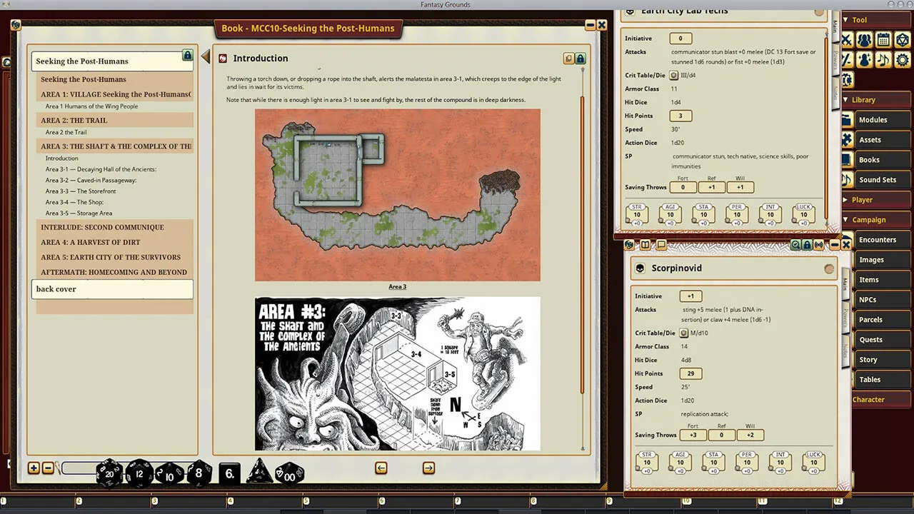 Fantasy Grounds - Mutant Crawl Classics #10: Seeking the Post-Humans Screenshot 4