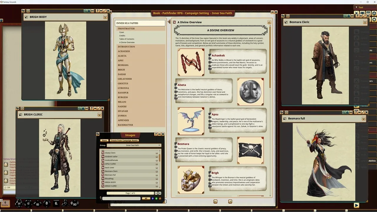 Fantasy Grounds - Pathfinder RPG - Campaign Setting: Inner Sea Faiths Screenshot 0