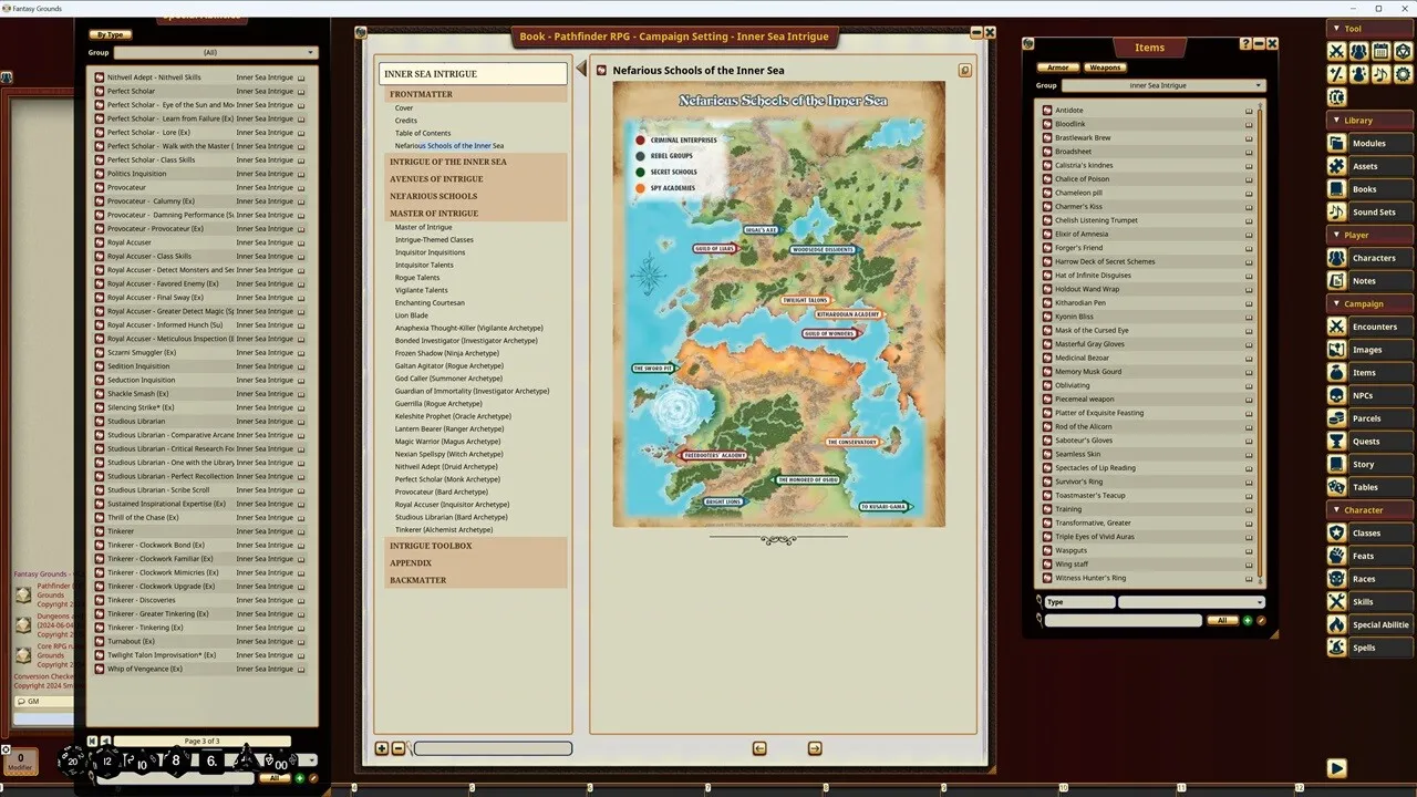 Fantasy Grounds - Pathfinder RPG - Campaign Setting: Inner Sea Intrigue Screenshot 3