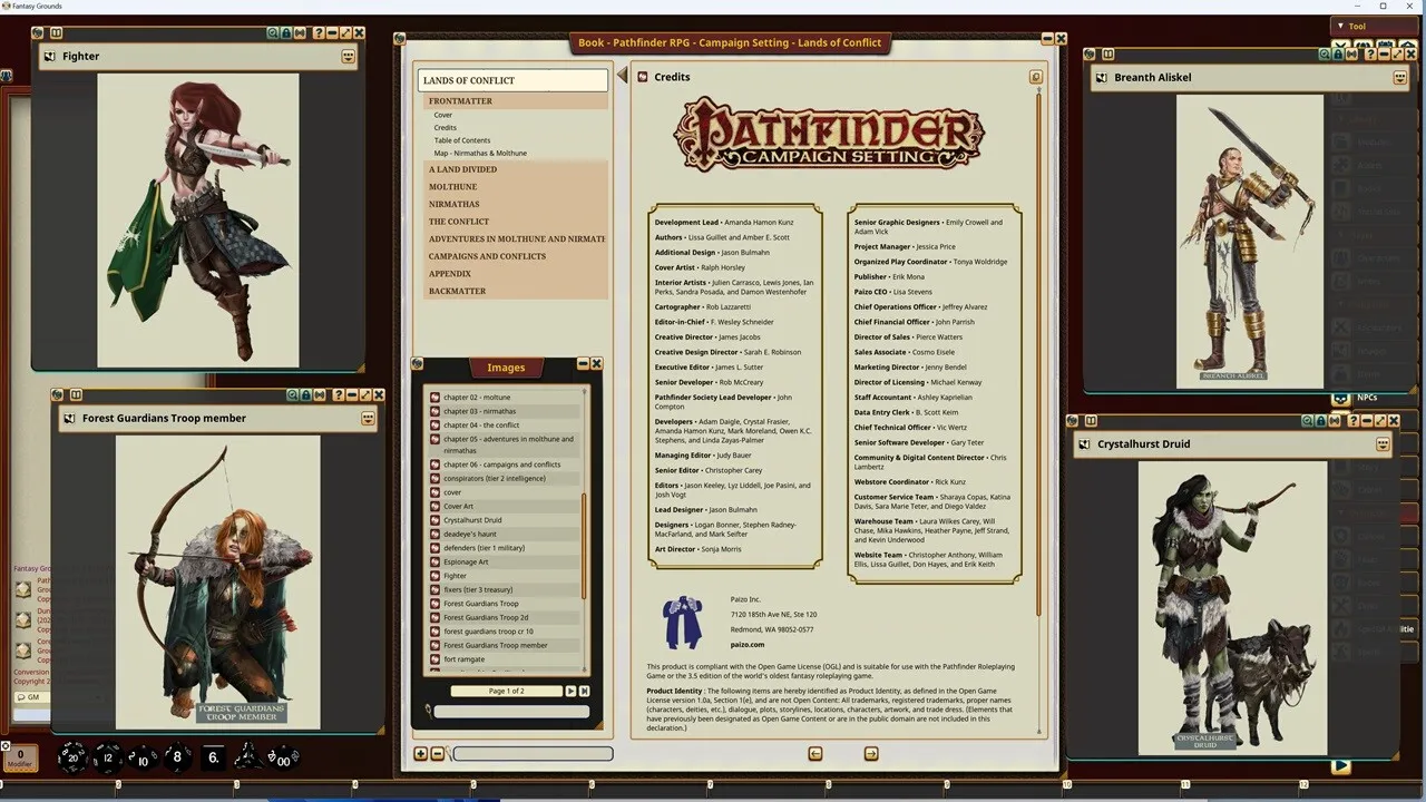Fantasy Grounds - Pathfinder RPG - Campaign Setting: Lands of Conflict Screenshot 1