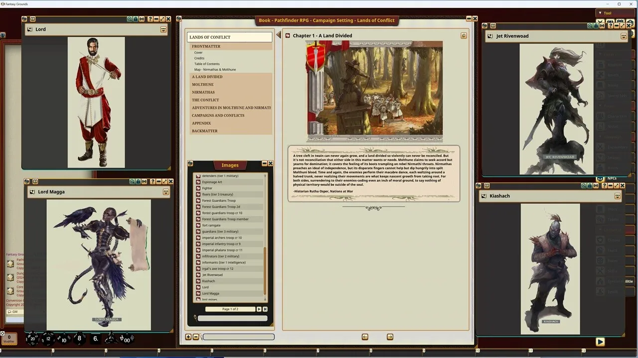 Fantasy Grounds - Pathfinder RPG - Campaign Setting: Lands of Conflict Screenshot 0