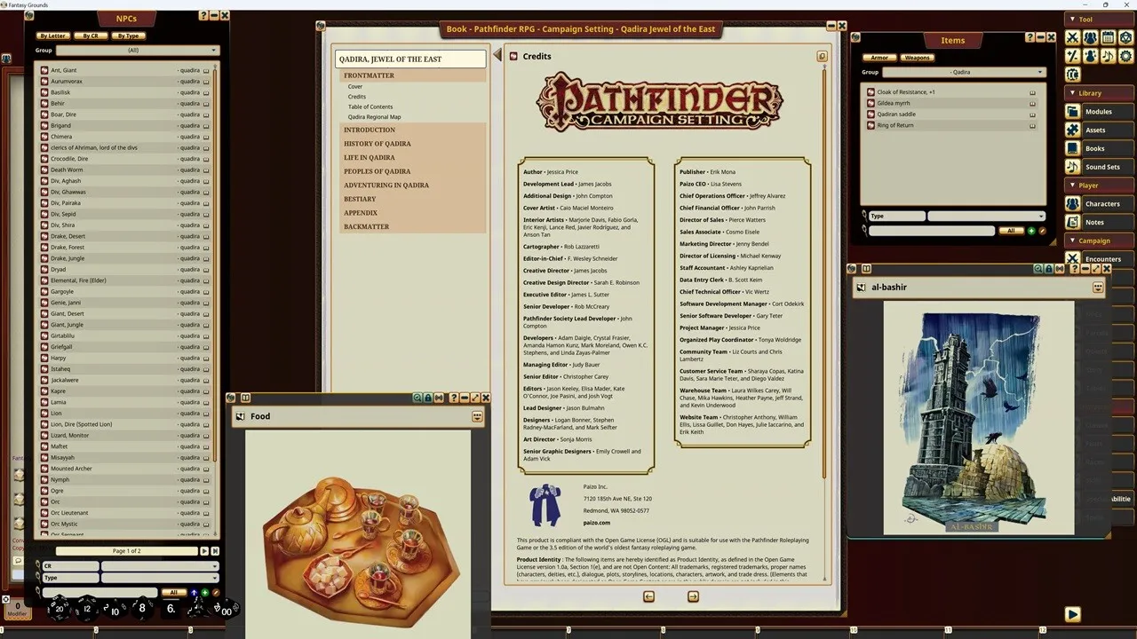 Fantasy Grounds - Pathfinder RPG - Campaign Setting: Qadira, Jewel of the East Screenshot 1