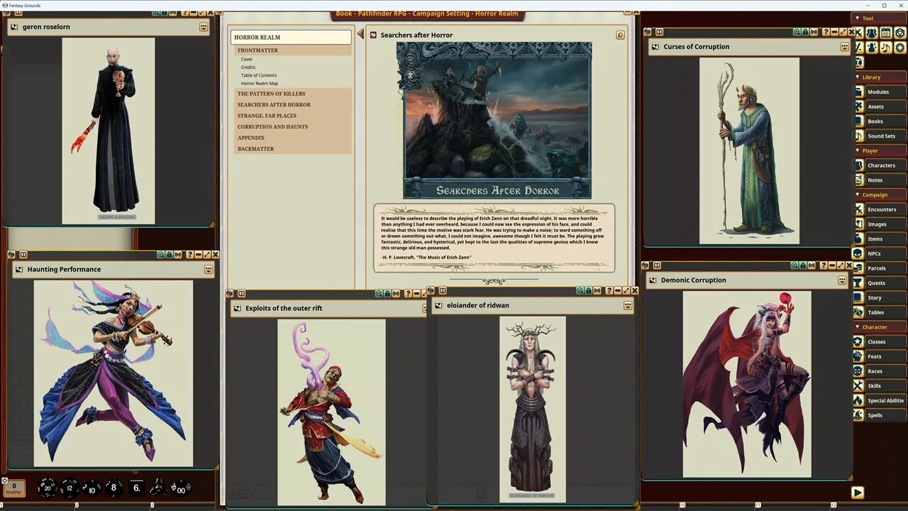 Fantasy Grounds - Pathfinder RPG - Campaign Setting: Horror Realms Screenshot 0