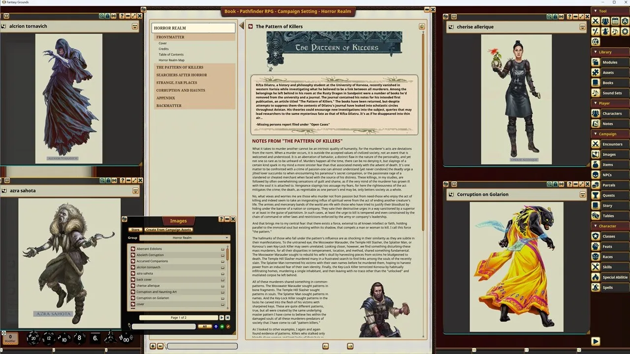 Fantasy Grounds - Pathfinder RPG - Campaign Setting: Horror Realms Screenshot 2