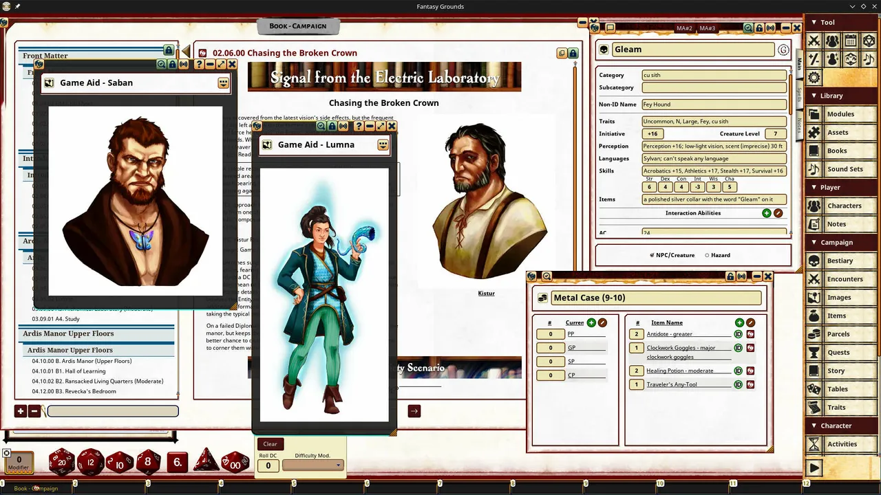 Fantasy Grounds - Pathfinder 2 RPG - Pathfinder Society Scenario 4.06 - Signal from the Electric Laboratory Screenshot 4