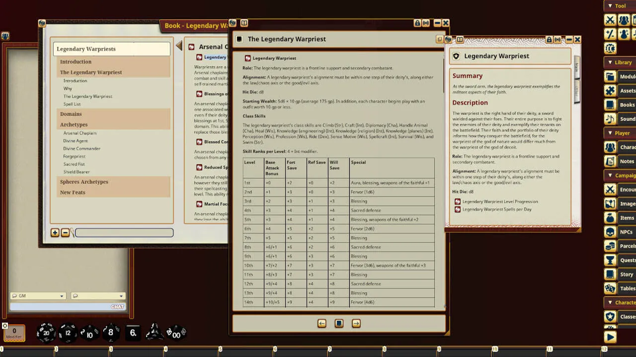 Fantasy Grounds - Legendary Classes Warpriests Screenshot 2