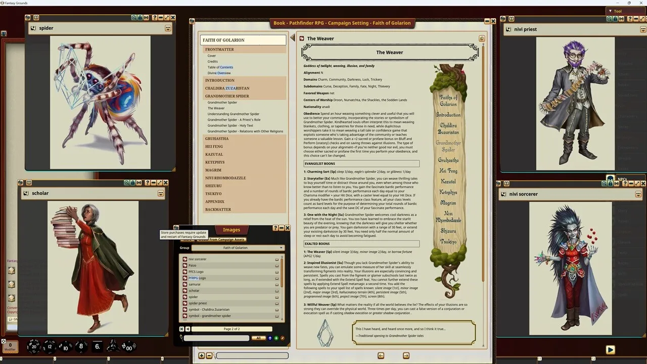 Fantasy Grounds - Pathfinder RPG - Campaign Setting: Faiths of Golarion Screenshot 0