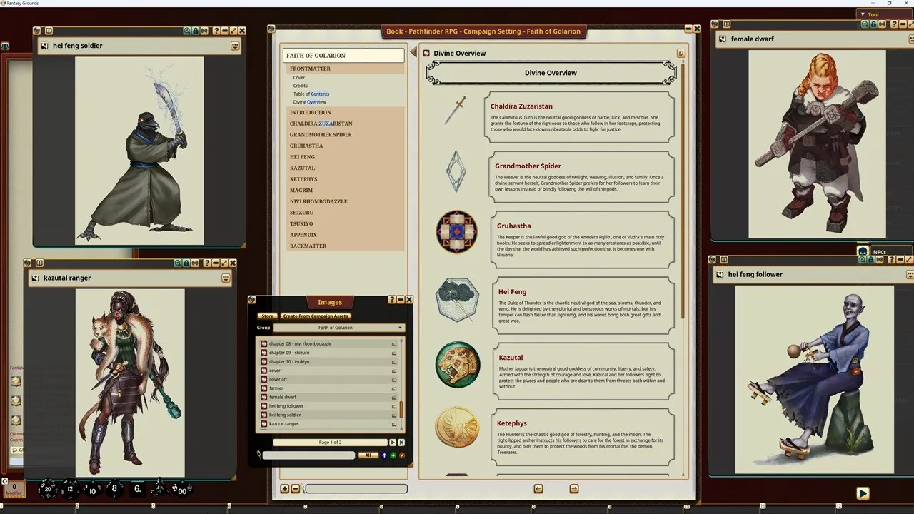 Fantasy Grounds - Pathfinder RPG - Campaign Setting: Faiths of Golarion Screenshot 2