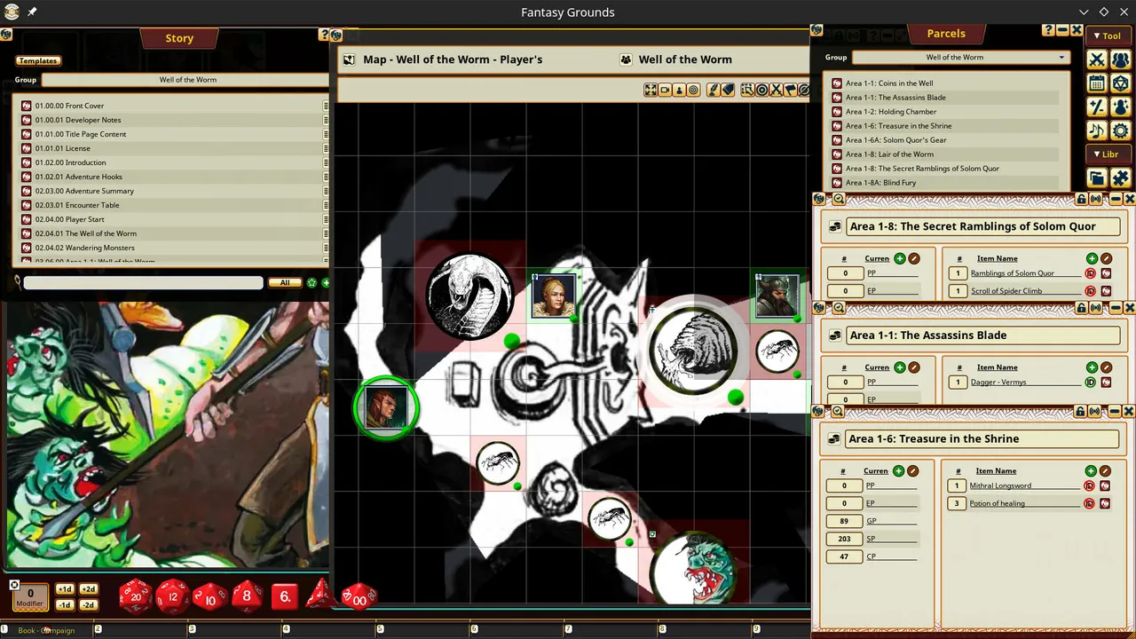 Fantasy Grounds - Dungeon Crawl Classics #76.5: Well of the Worm Screenshot 2