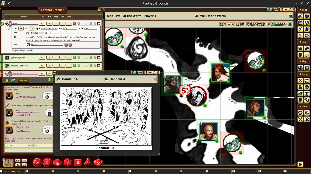 Fantasy Grounds - Dungeon Crawl Classics #76.5: Well of the Worm Screenshot 0