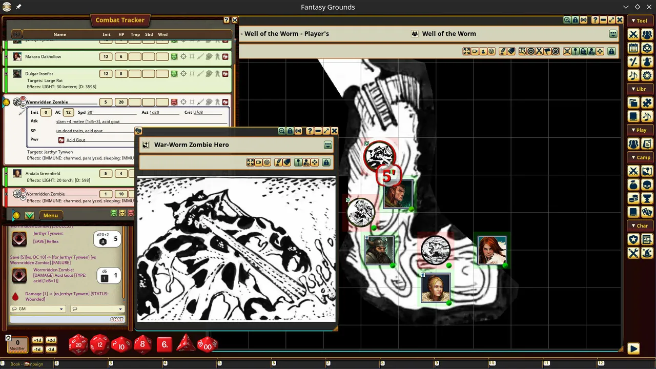 Fantasy Grounds - Dungeon Crawl Classics #76.5: Well of the Worm Screenshot 1