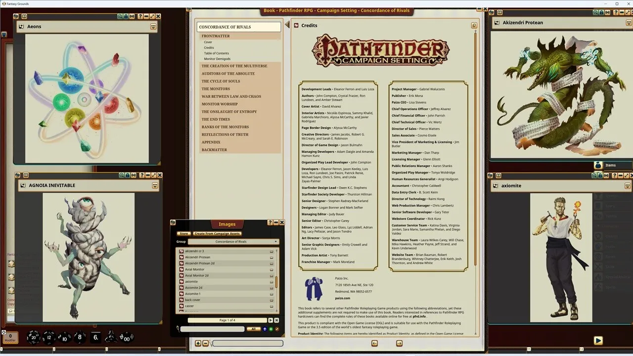 Fantasy Grounds - Pathfinder RPG - Campaign Setting: Concordance of Rivals Screenshot 0
