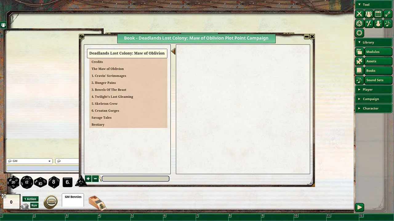Fantasy Grounds - Deadlands: Lost Colony - Maw of Oblivion Screenshot 1