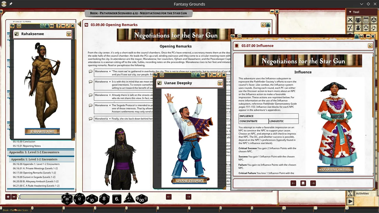Fantasy Grounds - Pathfinder 2 RPG - Pathfinder Society Scenario 4.12 - Negotiations for the Star Gun Screenshot 2