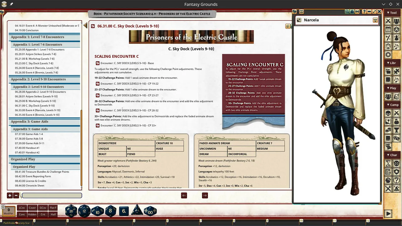 Fantasy Grounds - Pathfinder 2 RPG - Pathfinder Society Scenario 4.11 - Prisoners of the Electric Castle Screenshot 1