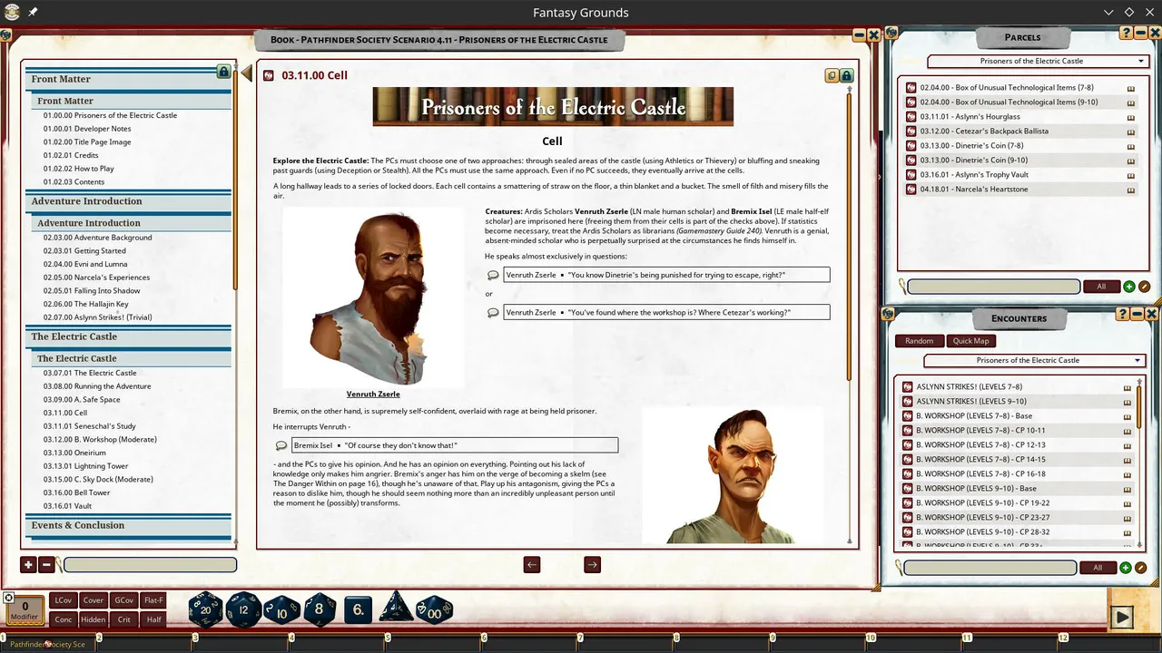 Fantasy Grounds - Pathfinder 2 RPG - Pathfinder Society Scenario 4.11 - Prisoners of the Electric Castle Screenshot 0