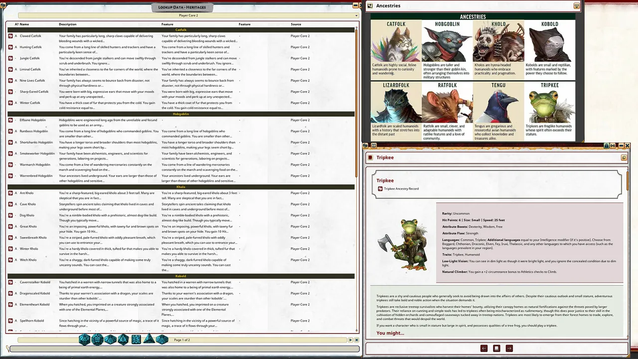 Fantasy Grounds - Pathfinder 2 RPG - Player Core 2 Screenshot 3