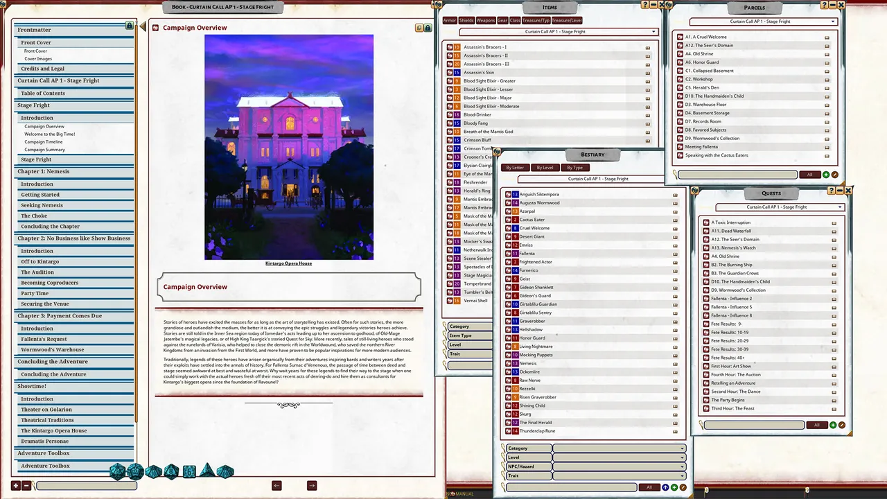 Fantasy Grounds - Pathfinder 2 RPG - Curtain Call Adventure Path - Stage Fright (1 of 3) Screenshot 4