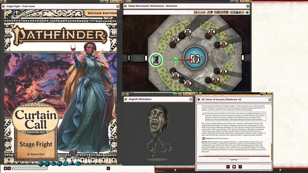 Fantasy Grounds - Pathfinder 2 RPG - Curtain Call Adventure Path - Stage Fright (1 of 3) Screenshot 1