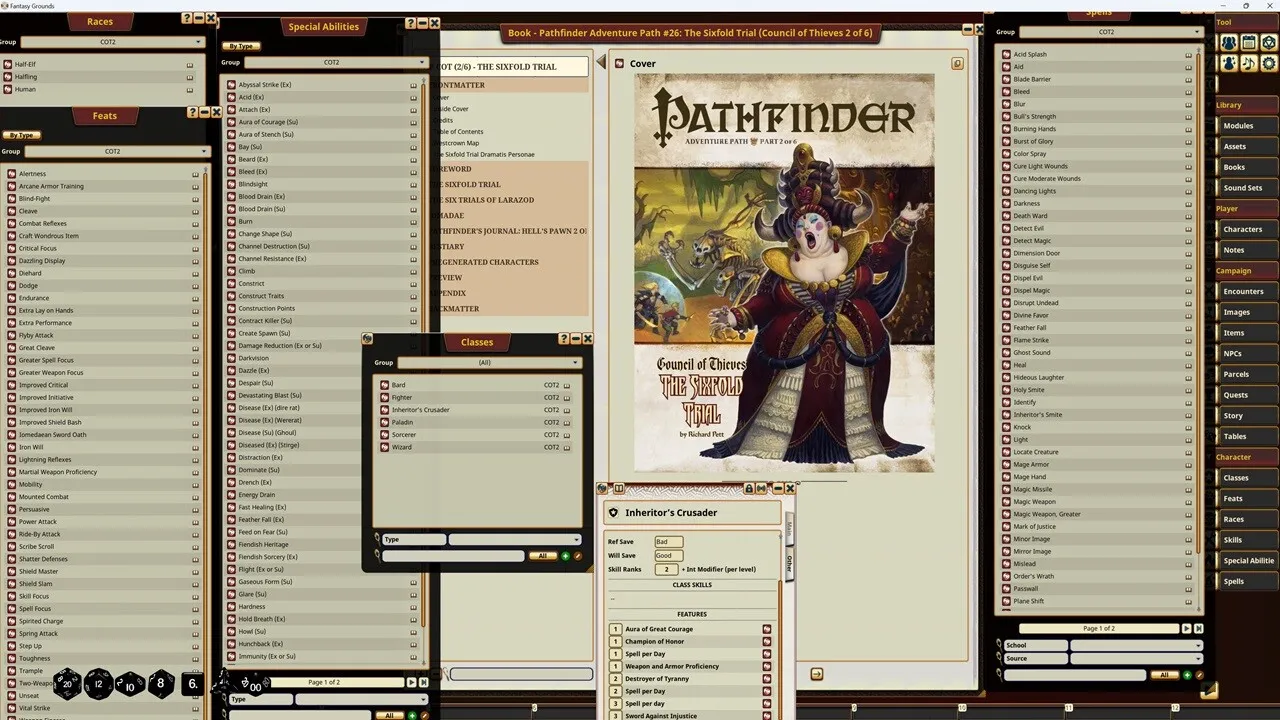 Fantasy Grounds - Pathfinder RPG - Council of Thieves Adventure Path (2 of 6) - The Sixfold Trial Screenshot 2