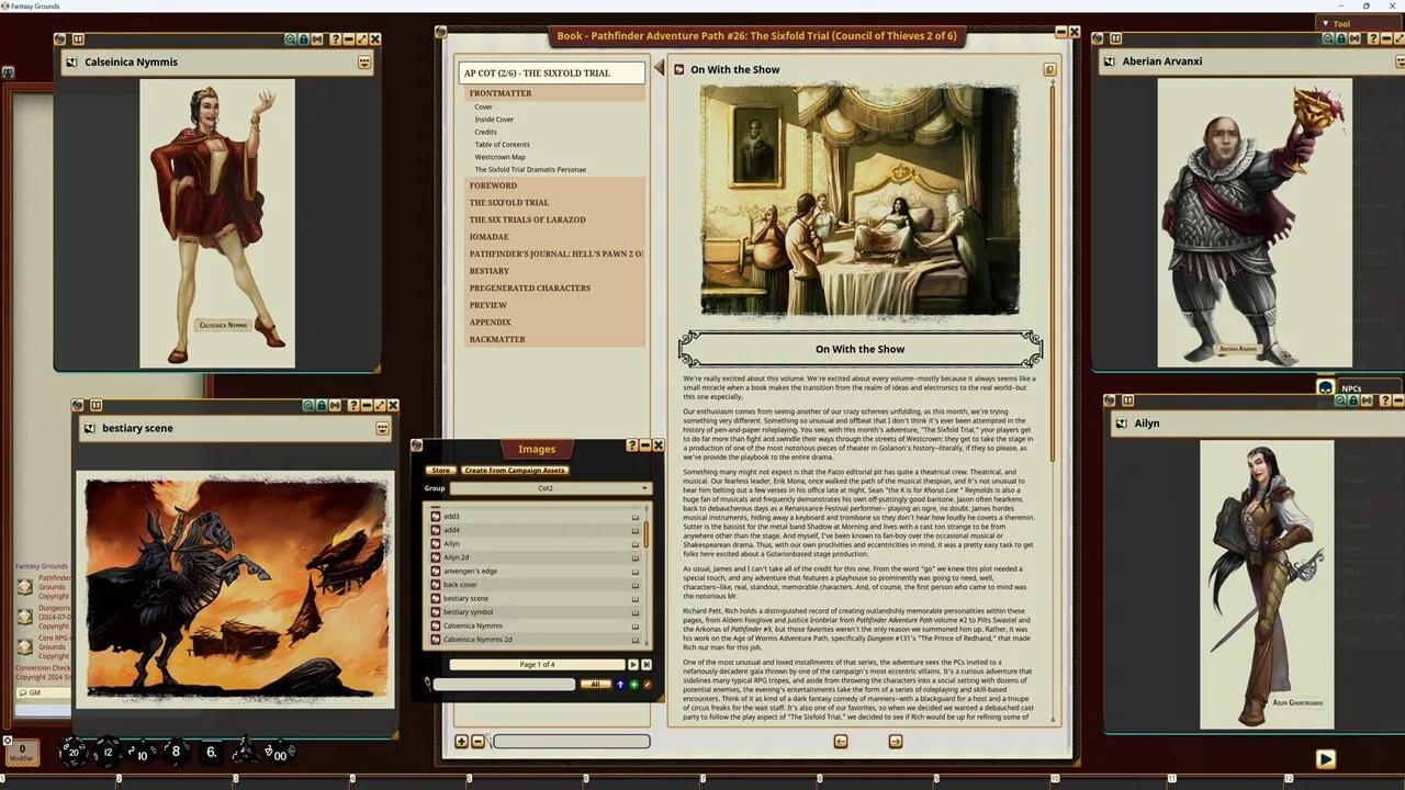 Fantasy Grounds - Pathfinder RPG - Council of Thieves Adventure Path (2 of 6) - The Sixfold Trial Screenshot 0