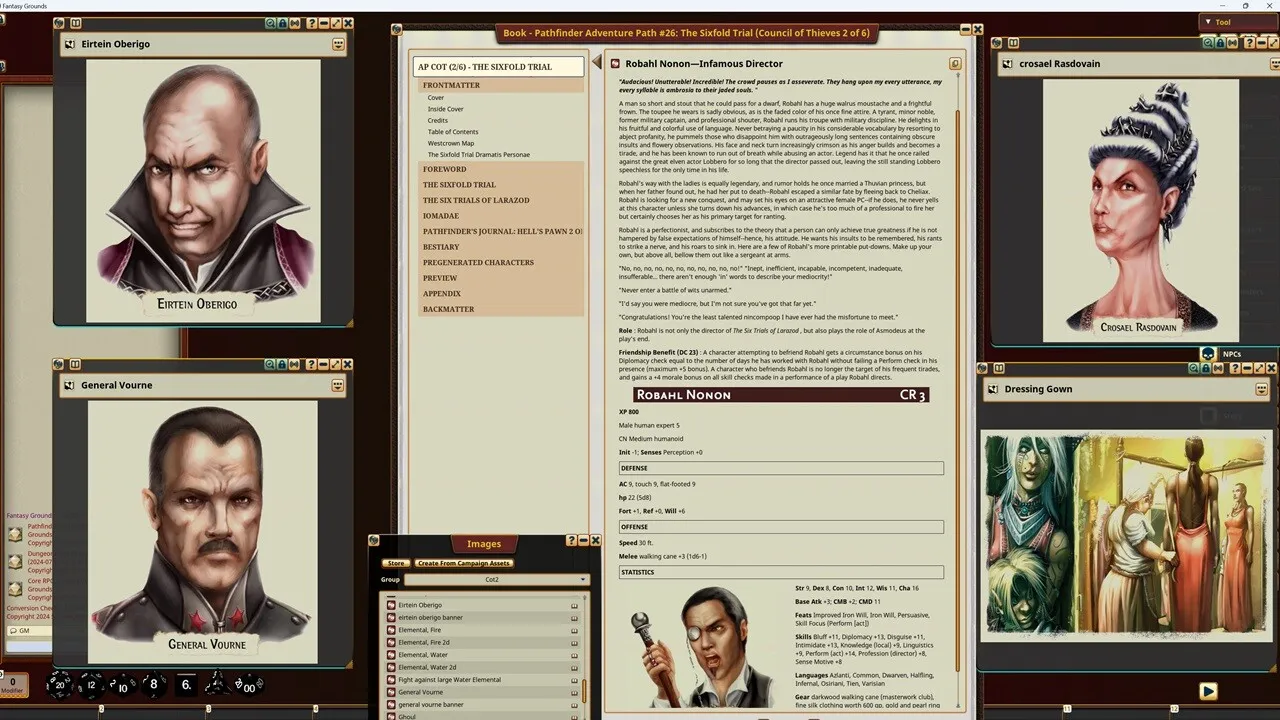 Fantasy Grounds - Pathfinder RPG - Council of Thieves Adventure Path (2 of 6) - The Sixfold Trial Screenshot 1